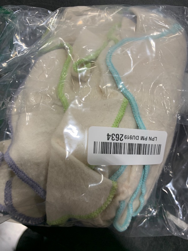Photo 1 of OsoCozy Organic Flannel Cloth Baby Wipes - Reusable & Washable Saves Money. 100% Unbleached Organic Cotton. Colorful Stitching. 9 x 9 Inches Each and 12 Per Package