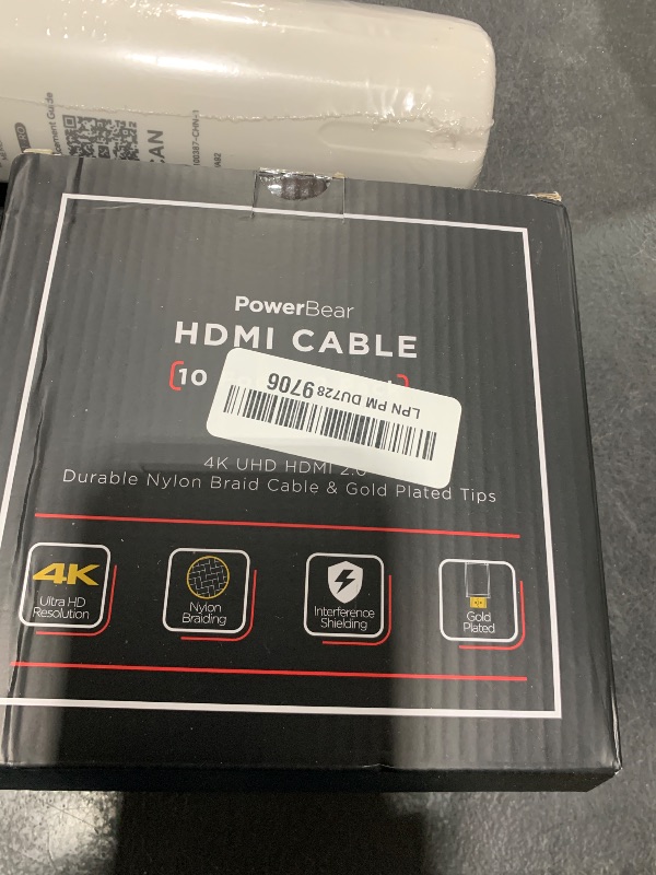 Photo 1 of PowerBear 4K HDMI Cable 10 ft [2 Pack] High Speed, Braided Nylon & Gold Connectors, 4K @ 60Hz, Ultra HD, 2K, 1080P, ARC & CL3 Rated | for Laptop, Monitor, PS5, PS4, Xbox One, Fire TV, Apple TV & More