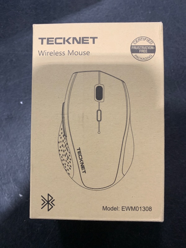 Photo 1 of TECKNET Bluetooth Mouse, 4800 DPI Wireless Mouse, 2-Year Battery 6 Adjustable DPI, 6 Buttons Compatible with Laptop/Windows/Computer - Lavender
