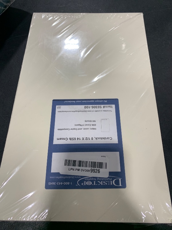 Photo 1 of Cream 65lb Cardstock - 100 Sheets - 8 1/2 X 14 Legal Size - Great for Menus!