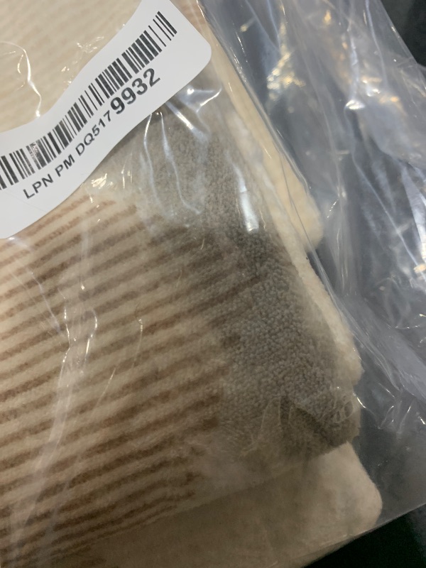 Photo 1 of Beeiva Checkered Carpet Runners for Hallway 12ft, Beige Neutral Washable Long Hallway Runner Rug 2.5x12, Moroccan Ultra Thin Rug for Kitchen Bathroom