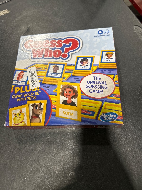 Photo 1 of Hasbro Gaming Guess Who? Board Game, with People and Pets Cards, The Original Guessing Game for Kids, Ages 6 and Up (Amazon Exclusive)