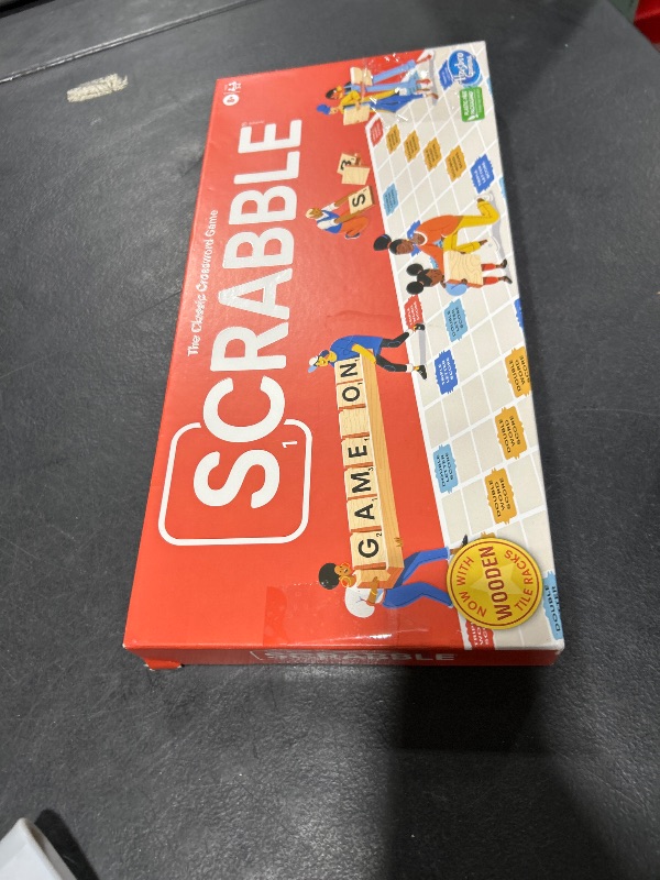 Photo 1 of Scrabble Board Game, Classic Word Game for Kids Ages 8 and Up, Fun Family Game for 2-4 Players, The Classic Crossword Game
