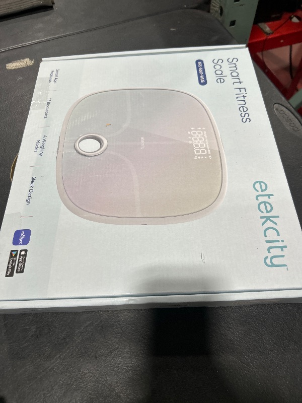 Photo 1 of Etekcity Smart Rechargeable Scale for Body Weight, BMI, Fat, Muscle Mass, FSA HSA Eligible, Digital Bathroom Scale with 13 Metrics, Secret Mode, Bluetooth Connect to Free Apps, Rainbow White
