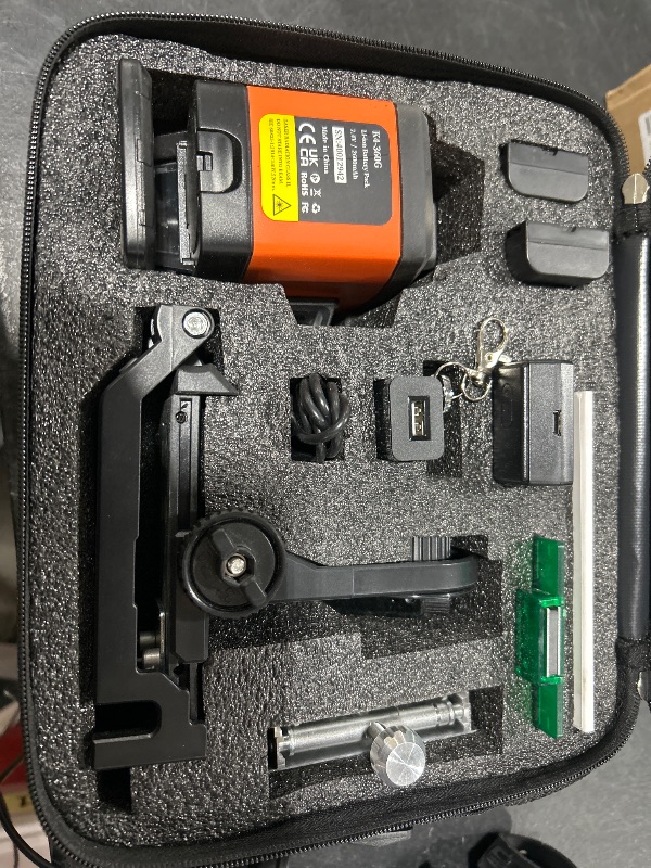 Photo 1 of DOVOH 4x360° Laser Level 360 Self Leveling, 16 Line Laser Leveler for Construction Floor Tiling and Ceiling Rechargeable Green Beam 4D Plane Magnetic Bracket Included, K4-360G