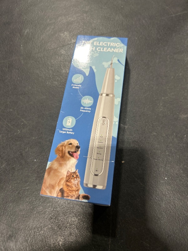 Photo 1 of Dog Tartar Remover for Teeth, Dog Teeth Cleaning Kit with LED Light and 5 Modes, Teeth Cleaner for Dogs and Cats,White