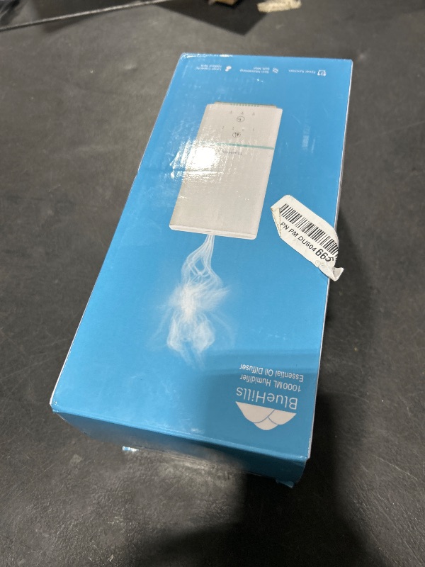 Photo 1 of BlueHills 1000 ML Premium Essential Oil Diffuser Humidifier Combo Square White Aroma Diffuser for Large Room Home Quiet Modern Design Long Run Time High Capacity Oil Diffuser - Solid White - H101