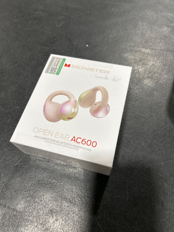 Photo 1 of Monster Open Ear AC600 Headphones, Bluetooth 5.4 Wireless Earbuds with HiFi Stereo, Clip-On Earbuds with ENC Clear Call, 21H Playtime, Touch Control, IPX6 Waterproof Wireless Headphones for Outdoor