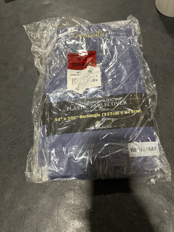 Photo 1 of NAVY BLUE PLASTIC TABLE CLOTHS 7 PACK