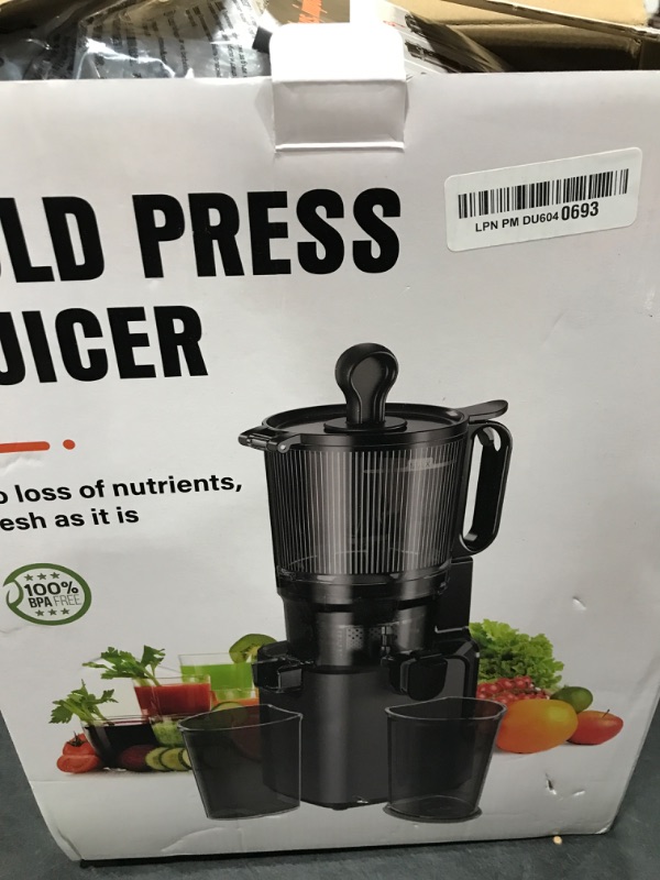 Photo 1 of Juicer Machines with 5.8" Extra Large Feed Chute, Cold Press Juicer For Whole Vegetables and Fruits, 350W Professional Slow Masticating juicer Easy to Clean for Batch Juicing (Titanium Gray)