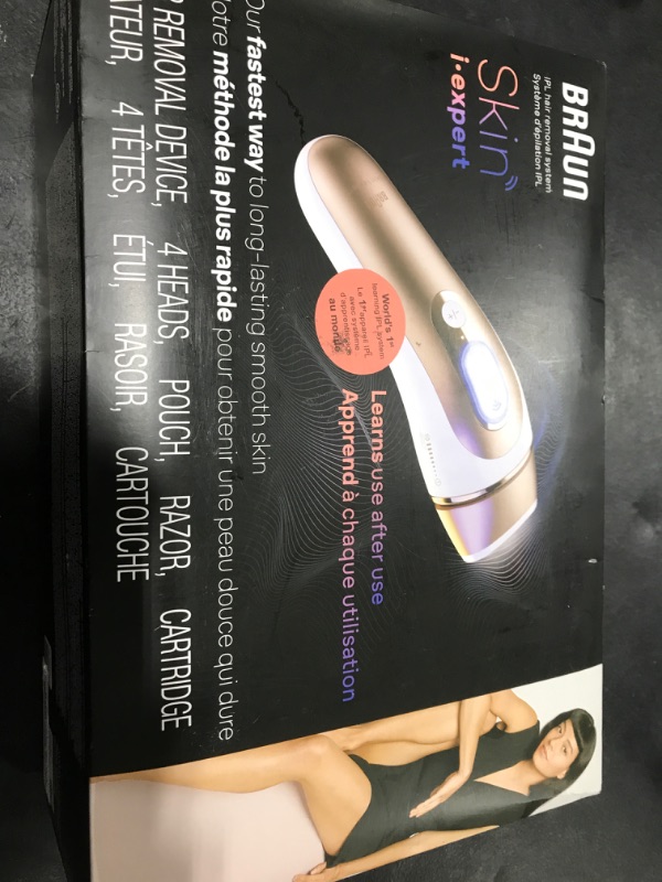 Photo 1 of Braun IPL Skin i·expert, at Home Laser Hair Removal, Holiday Gifts for Women and Men with Free App, SMART IPL, Vanity Case, Venus Razor, 4 Smart Heads, PL7387