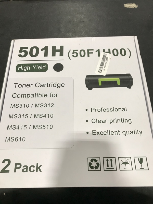 Photo 1 of Lexmark 501H (50F1H00) High Yield Toner Cartridge 2-Pack
