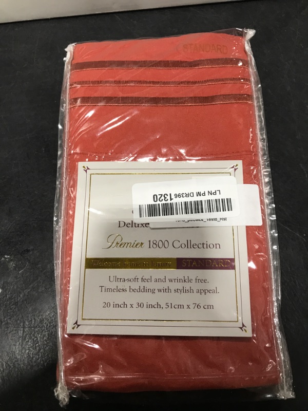 Photo 1 of Clara Clark Pillow Cases Standard Size - Ultra Soft Pillow Cover, Lightweight Microfiber Pillow Cases Queen Size Set of 2 - Envelope Closure Pillowcases, Orange Rust.
