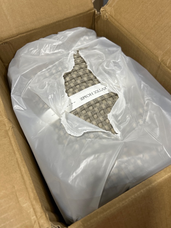 Photo 1 of Levtex Home - Mills Waffle - King/Cal King Quilt Set - Taupe Cotton Waffle - Quilt Size (106 x 92in.), Sham Size (36 x 20in.)