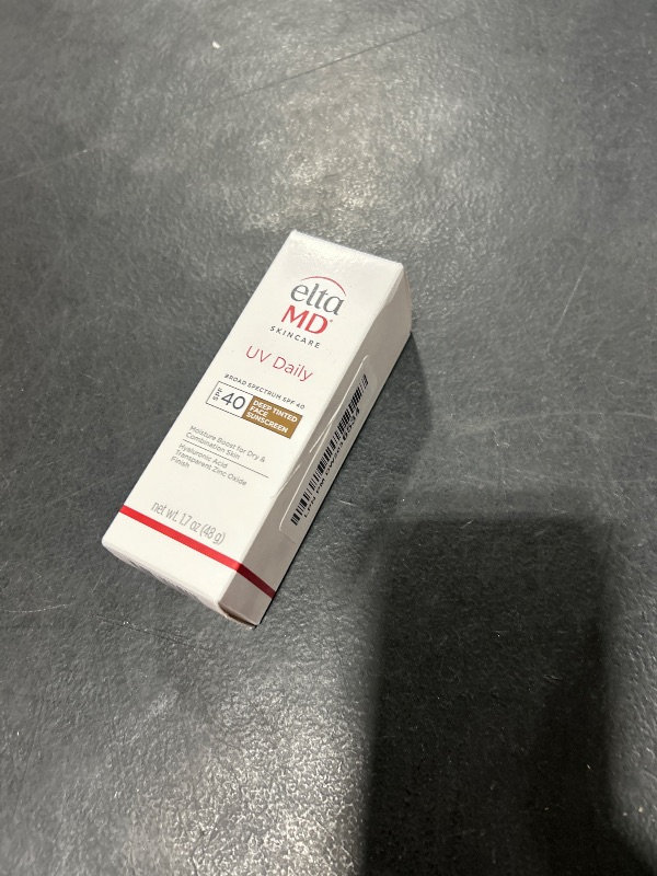 Photo 1 of EltaMD UV Daily Deep Tinted SPF 40 Face Sunscreen Moisturizer with Zinc Oxide, Tinted Daily Face Moisturizer with SPF, Sunscreen for Dry Skin,1.7 oz Pump