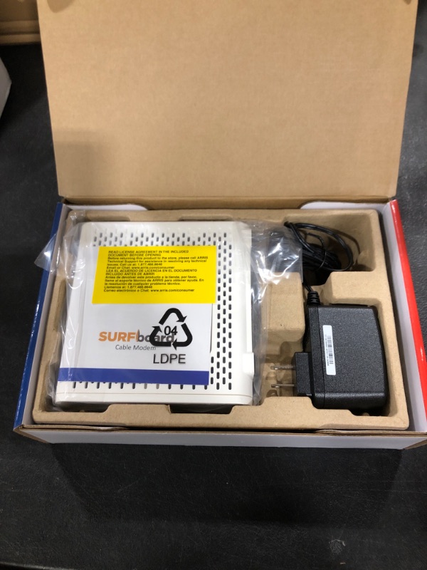 Photo 1 of ARRIS (SB8200) - Cable Modem - Fast DOCSIS 3.1 32x8 Gigabit Cable Modem , Approved for Comcast Xfinity, Cox, Charter Spectrum, & more | 1 Gbps Max Internet Speed, 4 OFDM Channels