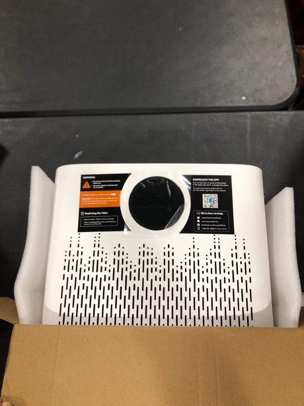 Photo 1 of ECOSELF Smart Air Purifier for Home Large Rooms, with WiFi Control, Smart Mode, AQI Display, 22dB Sleep Mode & Aromatherapy, Covers Up to 1295 Ft² with 2X-Power Filtration, HAP603WF, Bright White