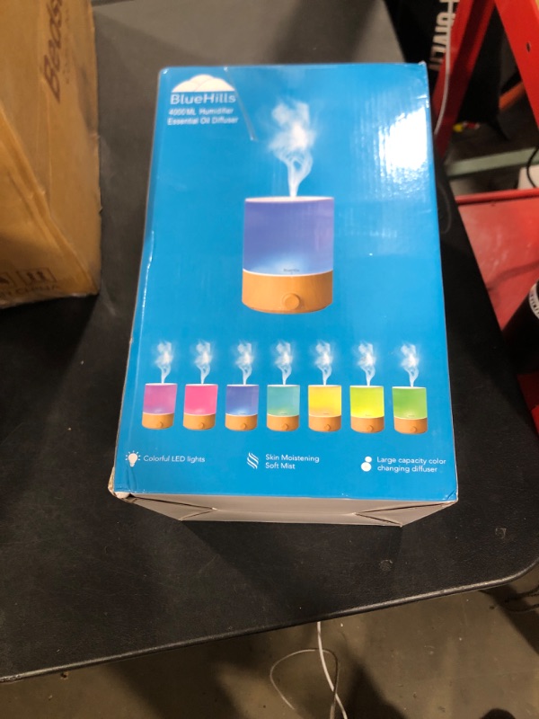 Photo 1 of BlueHills Premium 4000 ML XL Essential Oil Diffusers - 70 Hour Run Aromatherapy Diffuser & Air Humidifier Mist for Large Room 7 LED Colors Oil Big Diffuser Essential Oils for Home w/Auto Shut Off E403