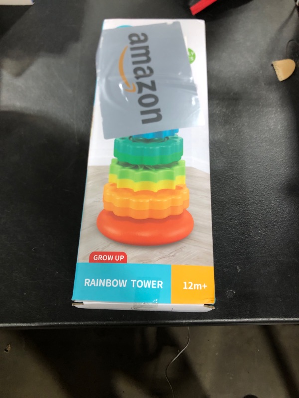 Photo 1 of JUXUE Baby Spinning Stacking Toys for Toddlers 1-3, Rainbow Ring Stacker Montessori Toys for Babies 6-12 Months, 1 2 3 One Year Old Girl Boy Christmas Birthday Gifts, Autism Sensory Learning Toy