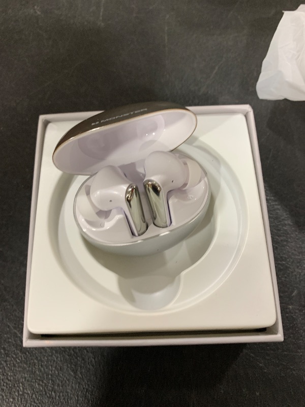 Photo 1 of Monster N-Lite 203 AirLinks Wireless Earbuds, Bluetooth 5.3 Headphones HiFi Stereo, Wireless Earphones with HD Clear Call, 30H Playback, Touch Control, Type-C Charging, IPX6 Waterproof in-Ear Earbuds