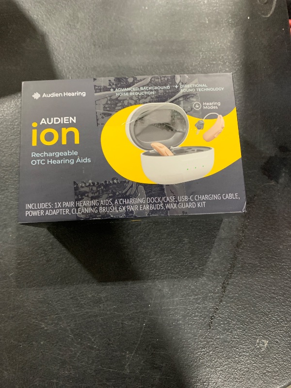 Photo 1 of Audien ION Wireless Rechargeable OTC Hearing Aid, Premium Comfort Design and Nearly Invisible