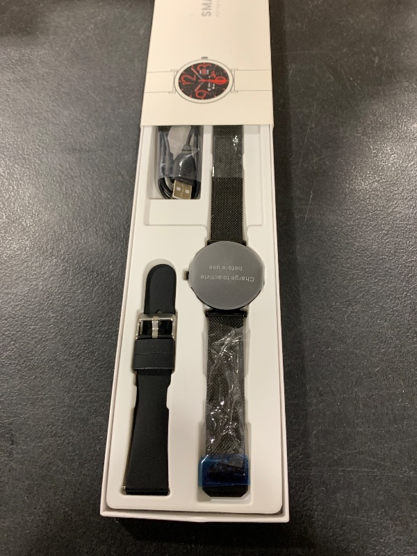 Photo 1 of Smart Watches for Men Women [Calls/Metal Slim] for Android iPhone Compatible,1.43" Micro-Spherical AMOLED Big Screen,IP68 Waterproof Mens Smart Watch Sleep/Heart Rate Monitor Pedometer(20mm Strap*2)