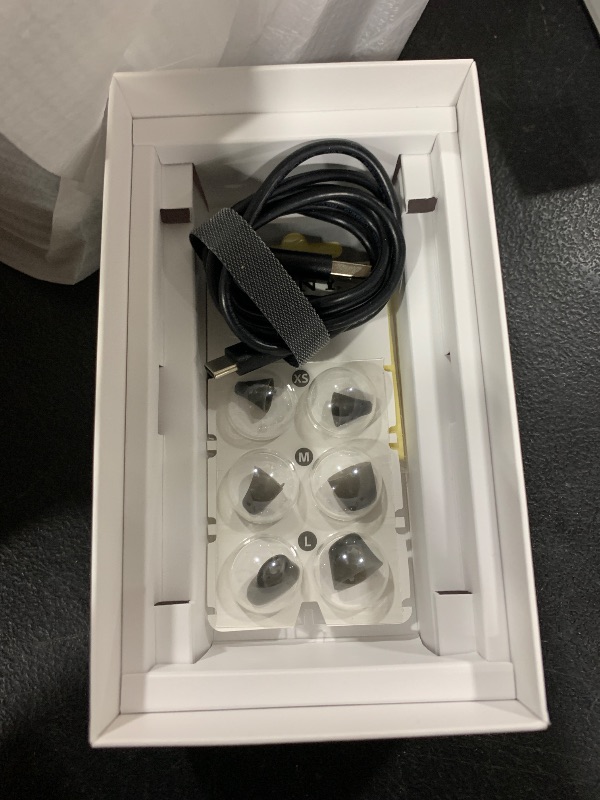 Photo 1 of Sony CRE-E10 Self-Fitting OTC Hearing Aids for Mild to Moderate Hearing Loss, Prescription-Grade Sound Quality, Comfortable Earbud Design, Bluetooth Enabled for iOS, and Rechargeable Battery, Black