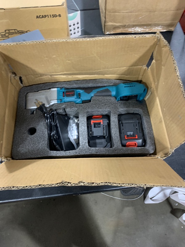 Photo 1 of ONEVAN Cordless Electric Ratchet Wrench, 412FT-LBS(550N.m), 1600 RPM, 20V Cordless Ratchet Wrench 1/2” with 2 Pack 2.0Ah Batteries and Fast Charger, 7 Sockets, Adapte