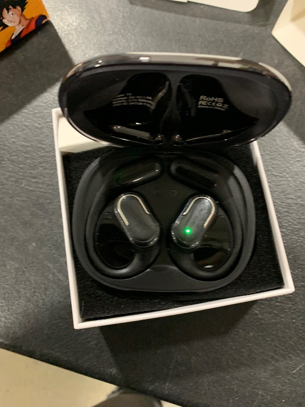 Photo 1 of Byobyc Bluetooth 5.4 Headphones True Wireless Stereo Earbuds 40H Playtime LED Power Display Earphones with lPX5 Waterproof Open Ear Buds for Sporting, Working, Studying Black
