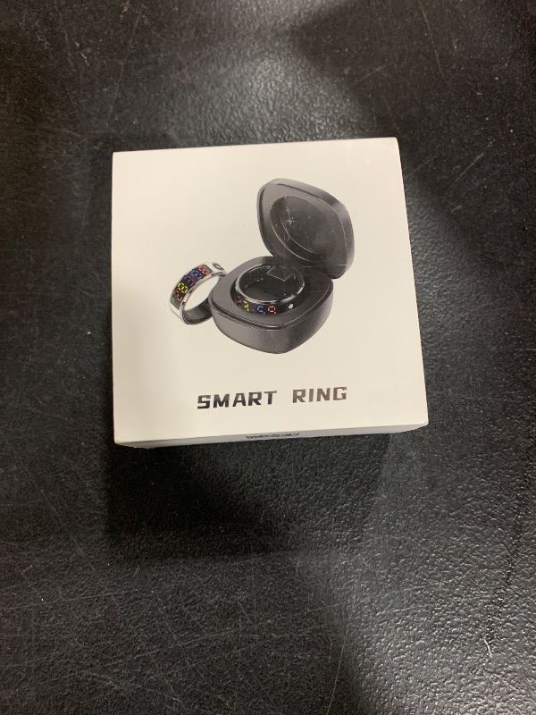 Photo 1 of Smart Ring Fitness Tracker with Color Display Screen, IP68 Waterproof Fitness Ring with Charging Case, Health Ring for iOS Android, Activity Tracker