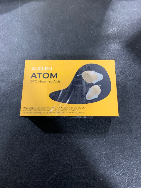 Photo 1 of Audien ATOM Rechargeable Hearing Amplifier to Aid and Assist Hearing, Premium Comfort Design and Nearly Invisible