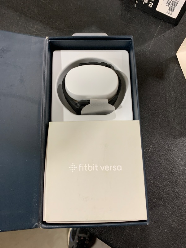 Photo 1 of Fitbit Versa Smart Watch, Black/Black Aluminium, One Size (S & L Bands Included)