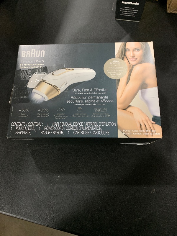 Photo 1 of Braun IPL at Home Laser Hair Removal for Women and Men, Silk Expert Pro 5 PL5137 with Venus Swirl Razor, Long-Lasting Reduction in Hair Regrowth for Body & Face, Corded, PL5137