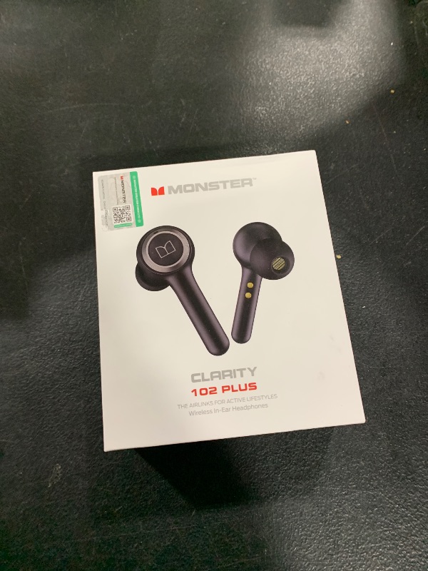 Photo 1 of Monster Clarity 102 Plus Wireless Earbuds, Bluetooth Headphones with HiFi Stereo, 4 ENC Mic for Crystal Clear Call, 30H Playtime, Type-C Charging, IPX6 Waterproof in-Ear Ear Buds Earphones for Sports