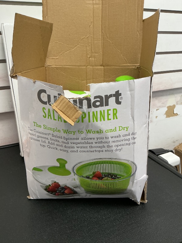 Photo 1 of Cuisinart Large Salad Spinner, 5-Qt , Vegetable & Fruit Salad Washing Bowl with Strainer, Quick Prep Spinner for Salad Greens, Lettuce, Fruits & Vegetables, CTG-00-SAS