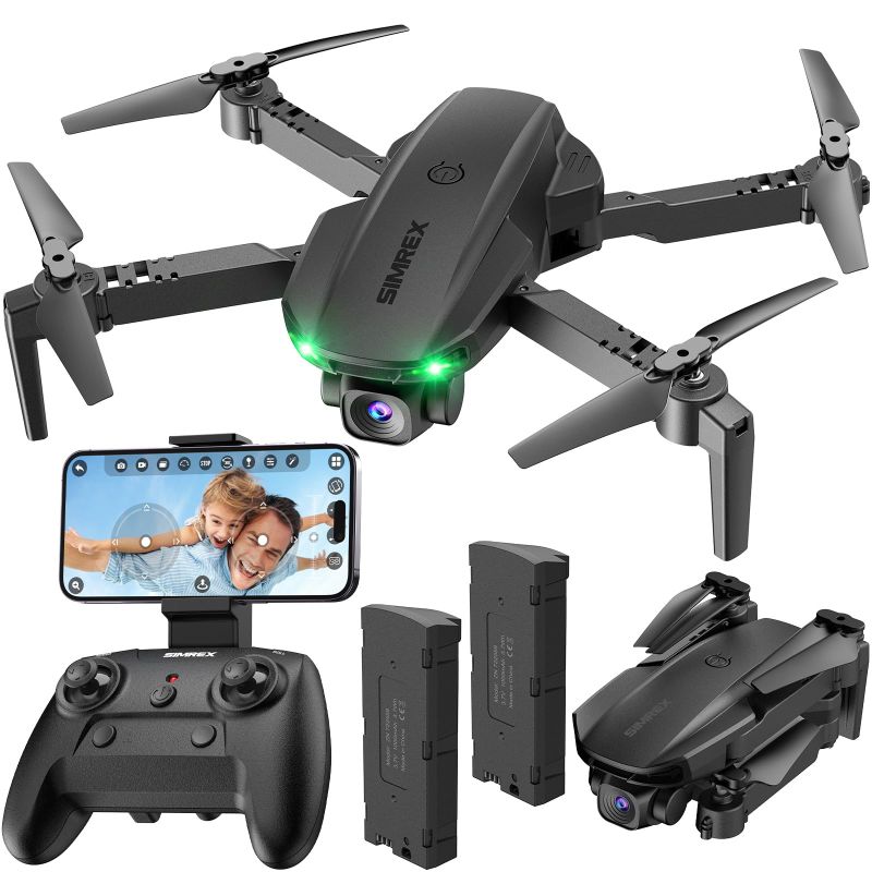 Photo 1 of SIMREX Drone With Camera 1080P for Kids And Adults, RC Quadcopter With Altitude Hold, Mini Drone With One Key Start, Waypoint Fly, Headless Mode, 3D Flip, 3 Speeds, Remote Control Drone for Beginners