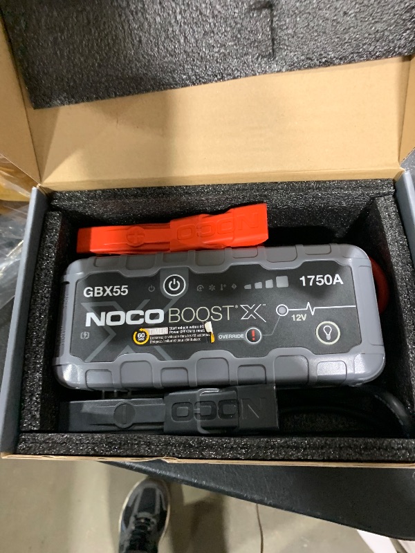 Photo 1 of NOCO Boost X GBX55 1750A 12V UltraSafe Portable Lithium Jump Starter, Car Battery Booster Pack, USB-C Powerbank Charger, and Jumper Cables for up to 7.5-Liter Gas and 5.0-Liter Diesel Engines