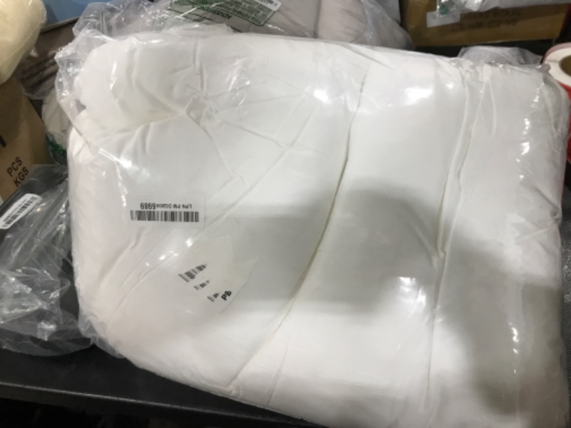 Photo 1 of JA COMFORTS 28×28 Premium Goose Down Feather Throw Pillow Inserts(Set of 1)-5% Down Filling,High Filling Weight,250 TC Cotton Cover, Square, White