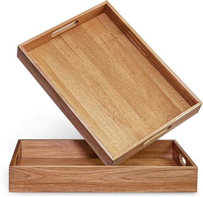 Photo 1 of 2 Pcs Decorative Wood Cutting Board Wooden Rainbow Decor Boho Kitchen Decor Serving Trays Cutting Chopping Block for Home Kitchen Farmhouse Decoration Wall Shelf Mantel(Wood Color,Bamboo)