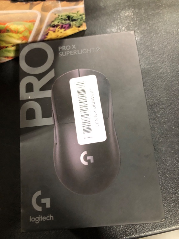 Photo 1 of Logitech G PRO X SUPERLIGHT 2 wireless gaming mouse, 60 g pro-grade mouse with 5 programmable buttons, 44k DPI sensor, 8 kHz report rate, USB-C charging for PC/Mac - Black