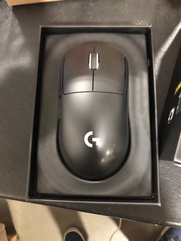 Photo 1 of Logitech G PRO X SUPERLIGHT 2 wireless gaming mouse, 60 g pro-grade mouse with 5 programmable buttons, 44k DPI sensor, 8 kHz report rate, USB-C charging for PC/Mac - Black
