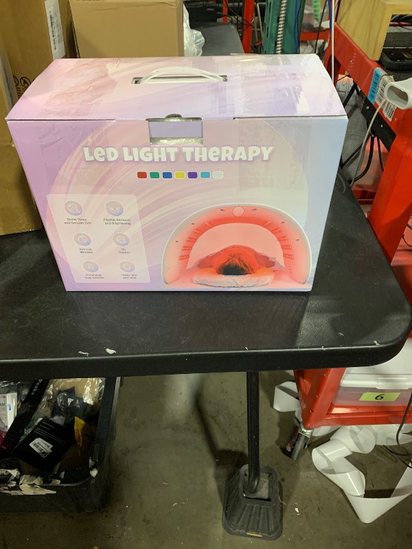 Photo 1 of Beuwe Red-Light-Therapy-Mask, Led Light Therapy for Face, 7 Colors Led Face Mask Facial Led Light Therapy Tool Skin Care Equipment at Home, Facial Neck Body Hand Beauty Mask