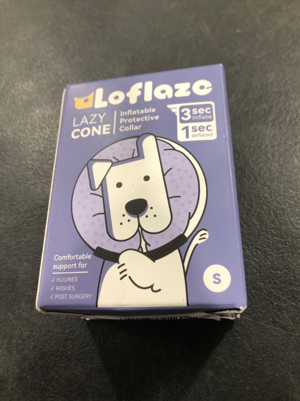 Photo 1 of Loflaze Soft Inflatable Dog Cone Collar for Small Medium Large Dogs - Neck Donut E Collar Alternative for Recovery After Surgery - Pink S