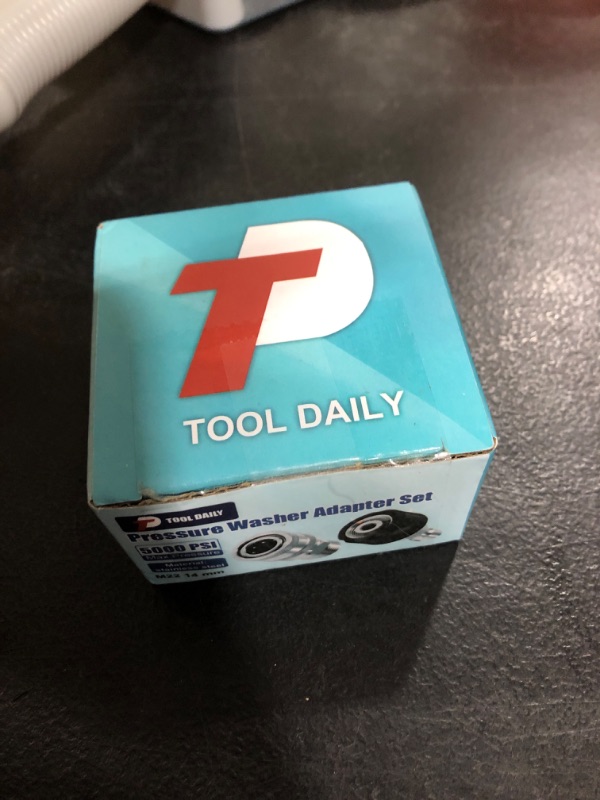 Photo 1 of Tool Daily Pressure Washer Adapter Set, Quick Connect Kit, M22 14mm to M22 Metric Fitting, Stainless Steel, 5000 PSI