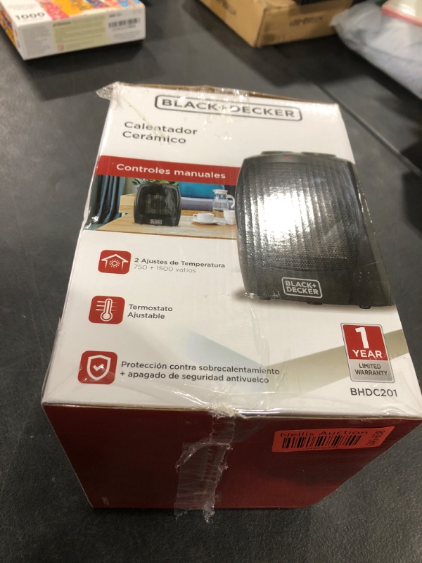 Photo 1 of BLACK+DECKER Portable Space Heater, Room Space Heater with Carry Handle for Easy Transport