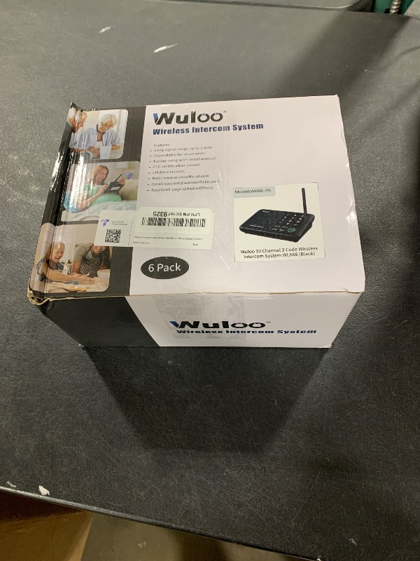 Photo 1 of Wuloo Intercoms Wireless for Home 5280 Feet Range 10 Channel 3 Code, Wireless Intercom System for Home House Business Office, Room to Room Intercom, Home Communication System (6 Packs, Black)