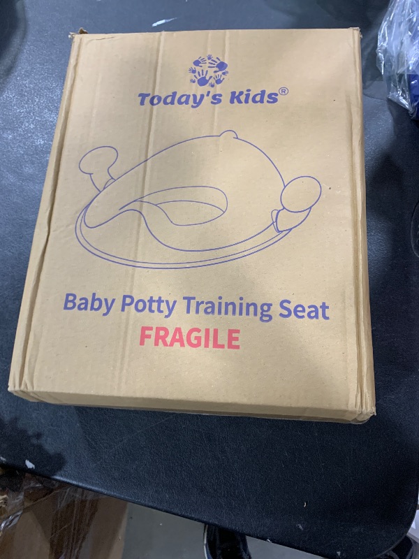 Photo 1 of Todays Kids Anti-Slip Baby Training Toilet Seat for Toddlers - Comfortable & Soft Cushion, Secure Grip Handles - Splash Guard Design Potty Toddler Toilet Seat Attachment, Easy Storage Loop - Blue