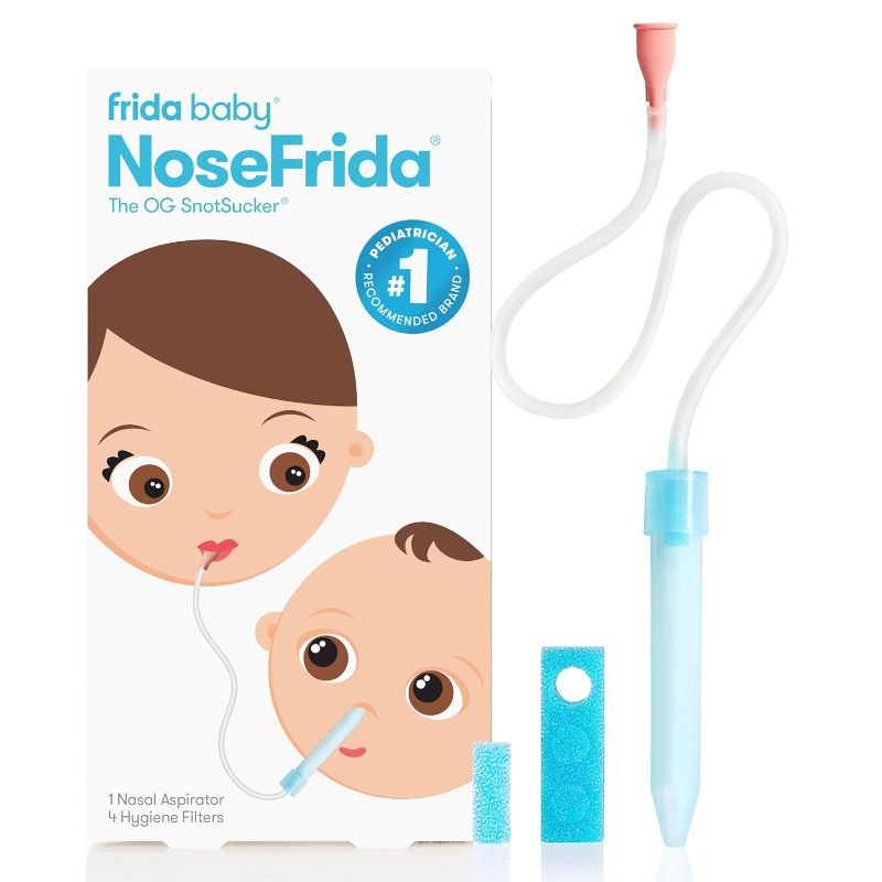 Photo 1 of Frida Baby NoseFrida SnotSucker for Baby, Nasal Aspirator for Baby, Nose Sucker Nasal Aspirator for Allergy Relief + Congestion Relief, FSA/HSA Eligible
