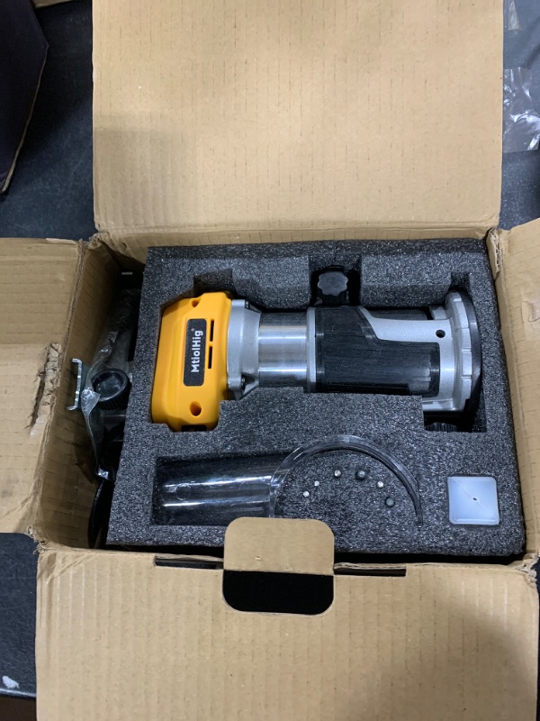 Photo 1 of Cordless Compact Router for DeWalt 20V Battery (Bare Tool), 6 Variable Speeds for Woodworking, 800W 30,000 RPM Fixed Base Wood Router With Trim Bits, Edge & Roller Guide, Dust Hood