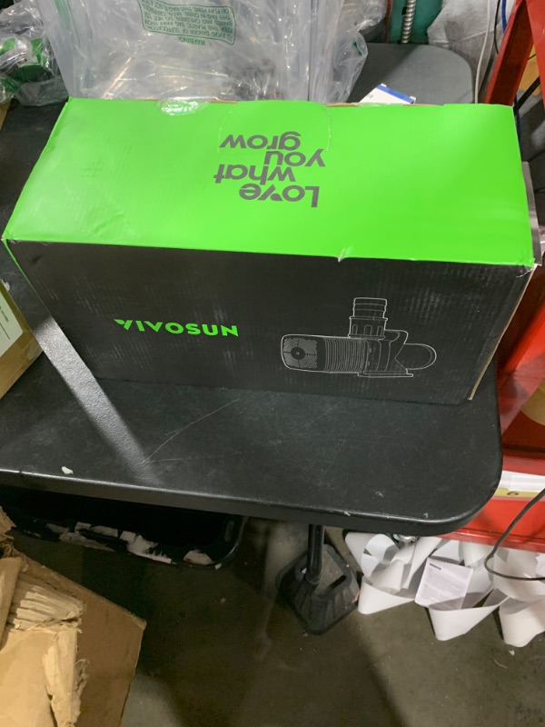Photo 1 of VIVOSUN 1982 GPH Submersible Water Pump, 110W Pond Pump, Ultra Quiet Aquarium Pump with 14.8FT Lift Height for Pond, Waterfall, Fish Tank, Statuary, Hydroponic